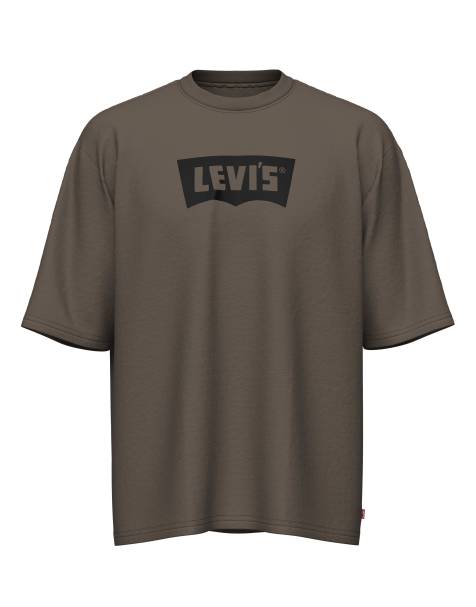 Levi's - T-shirt oversize à manches mi-longues et logo vintage - Vert kaki - view 1