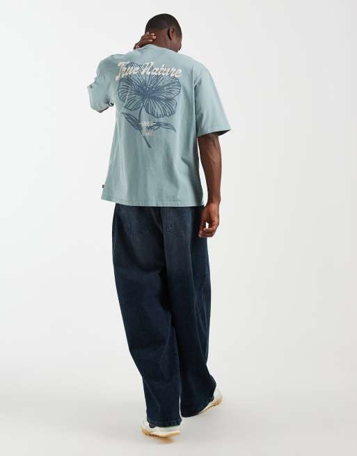 Levi's t-shirt oversize à motif au dos en bleu délavé, 4 de 5