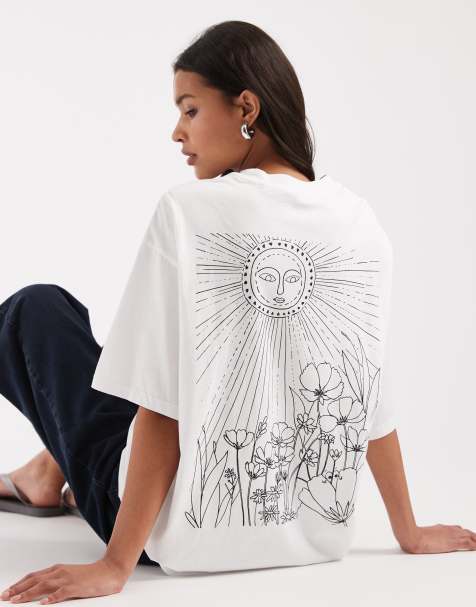Levi's - T-shirt oversize avec imprimé fleurs au dos - Blanc - view 1