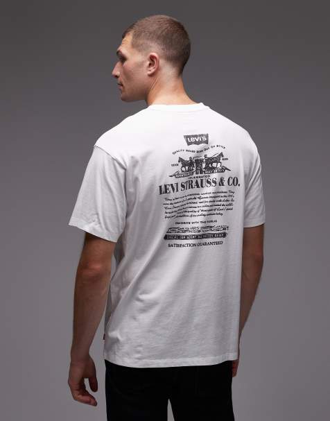 Levi's - T-shirt oversize avec imprimé Satisfaction Guarantee vintage au dos - Blanc - view 1