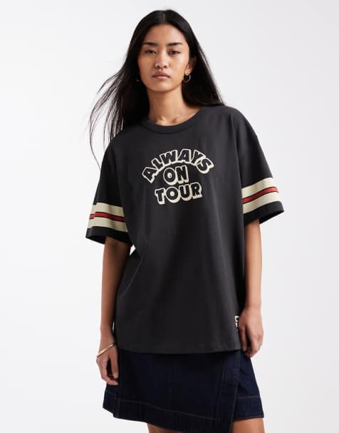 Levi's T-shirt oversize con stampa grafica nera - view 1