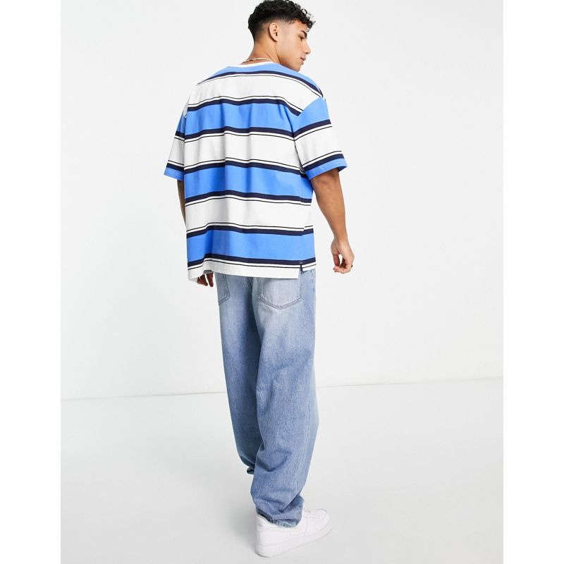 Uomo CMr9z Levi's - T-shirt oversize con tasca e logo blu rigato