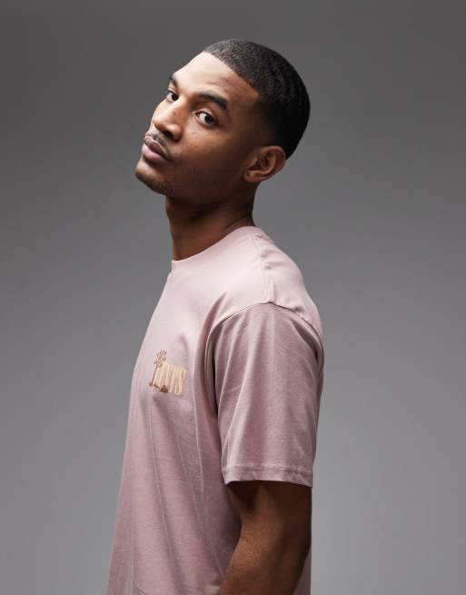 Levi's - T-shirt oversize coupe carrée à imprimé graphique au dos - Rouge délavé, 4 de 5