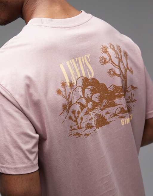 Levi's - T-shirt oversize coupe carrée à imprimé graphique au dos - Rouge délavé, 5 de 5