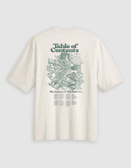 Levi's - T-shirt oversize crema con grafica sul retro, 3 di 4