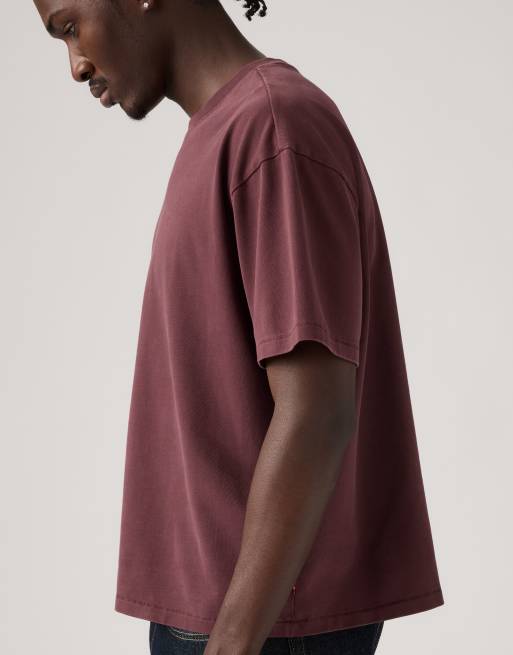 Levi's - T-shirt squadrata rossa, 3 di 4