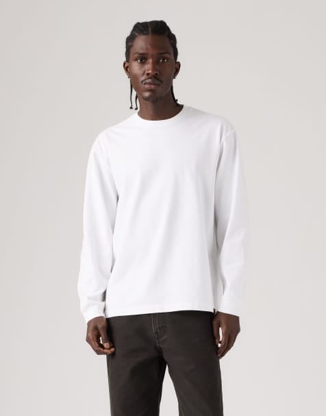 Levi's - T-shirt style workwear à manches longues - Blanc étincelant - view 1