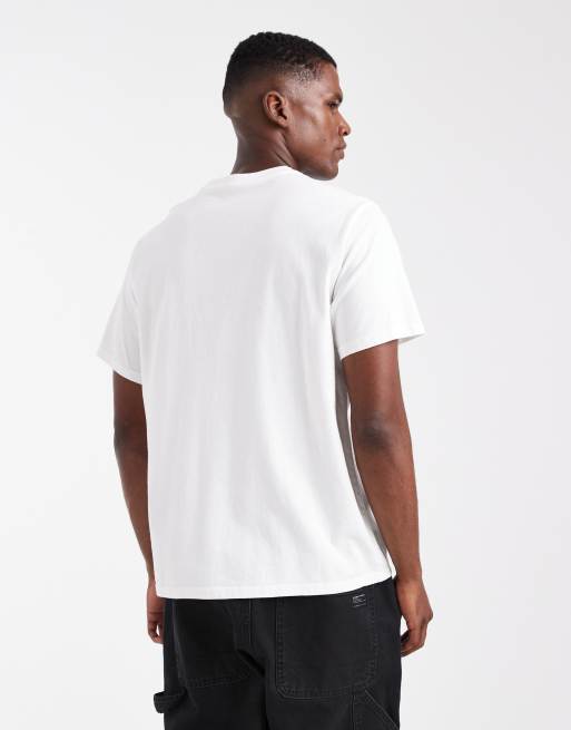 Levi's - T-shirt taglio comodo bianca con logo serif invecchiato, 3 di 5