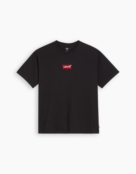 Levi's - T-shirt vestibilità vintage nera con logo batwing al centro - view 1