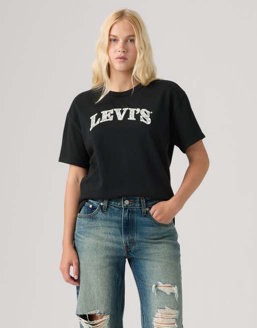 Levi's T-shirt vintage grafica nera, 1 di 4