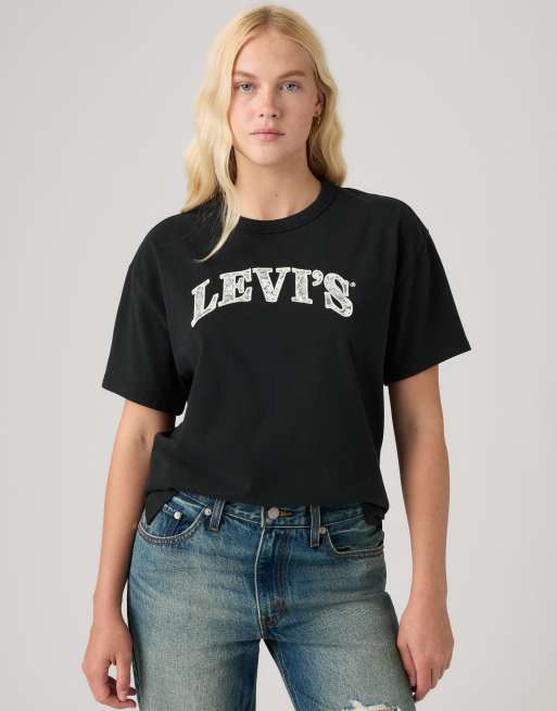 Levi's T-shirt vintage grafica nera, 4 di 4