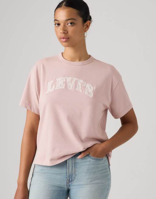 Levi's T-shirt vintage grafica rosa, 4 di 4