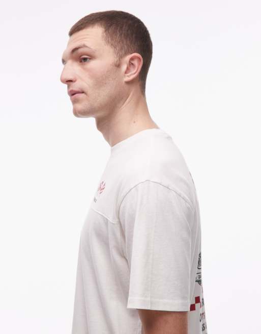 Levi's – T-shirt w kolorze ecru z grafiką na plecach, 4 z 5
