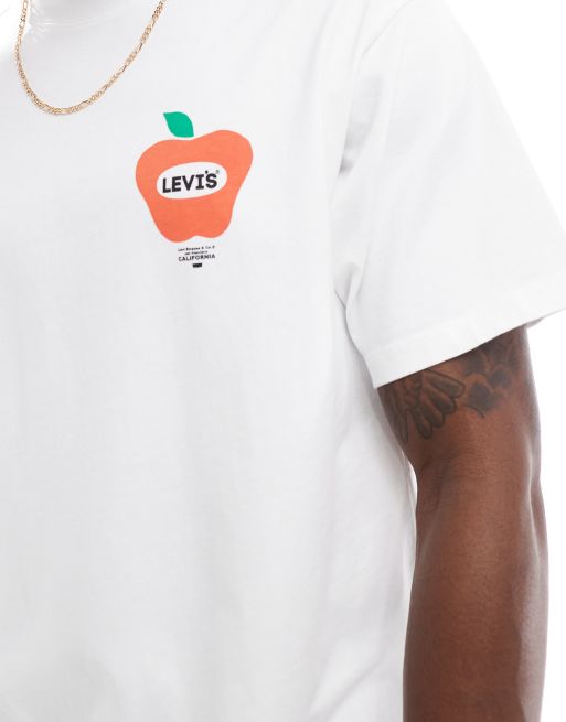 Levi's t-shirt with apple logo in white | ASOS