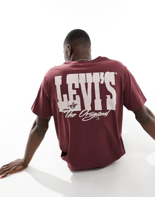 Levi's burgundy t clearance shirt