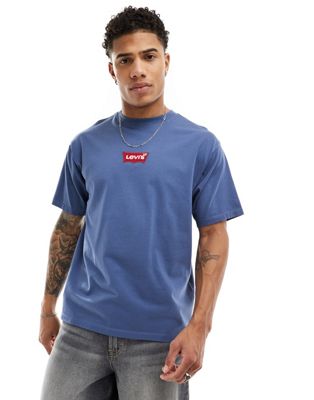Levi's t-shirt with central batwing logo in navy
