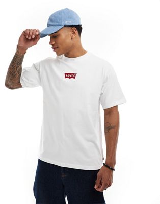 Levi's t-shirt with central batwing logo in white