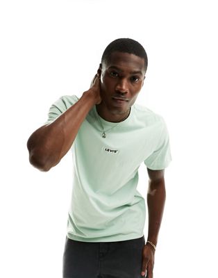 Levi's t-shirt with central boxtab logo in light green