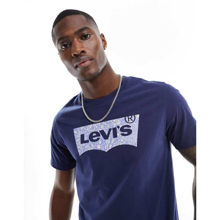 Navy blue levis clearance t shirt