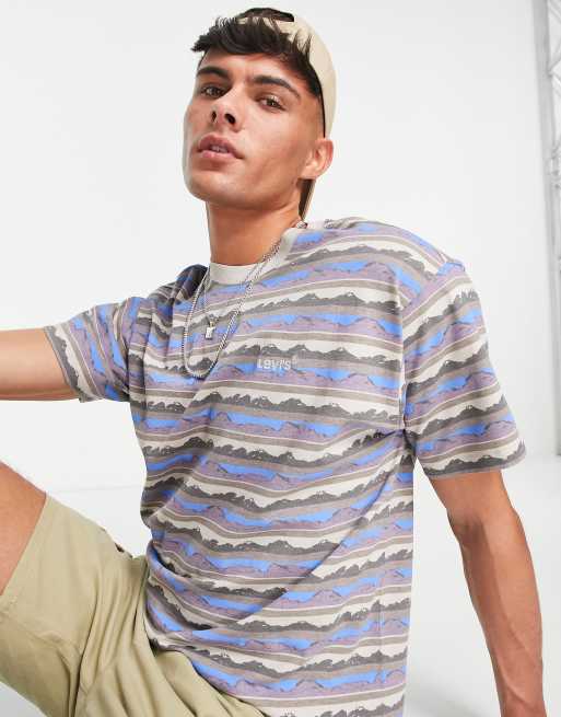 Levi's relaxed fit t-shirt with allover logo print in multi