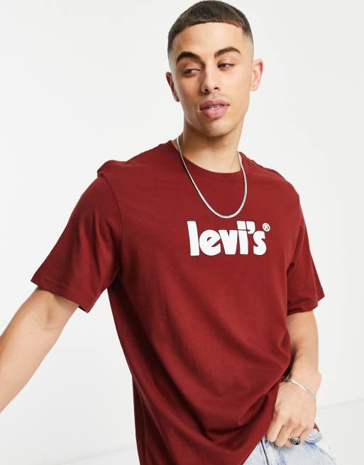 Levi's maroon cheap t shirt