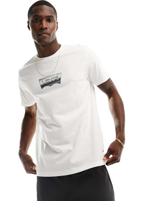 Levis printed deals white t shirt