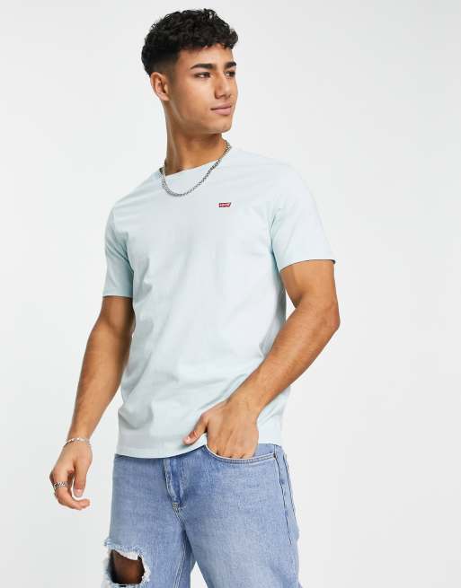 Levis light blue t on sale shirt