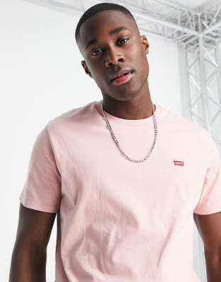 Levi's t-shirt with small batwing logo in pink