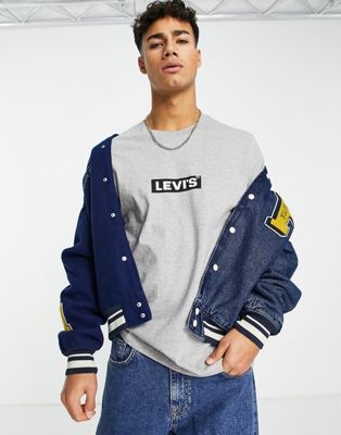 Levi's t-shirt with small box tab logo in grey