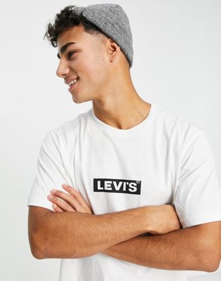 Levi's t-shirt with small box tab logo in white