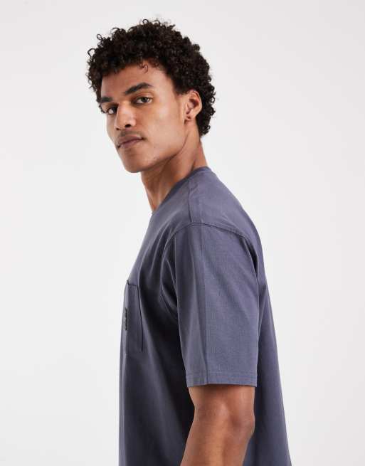 Levi's t-shirt Workwear con taschino in blu navy slavato, 5 di 5