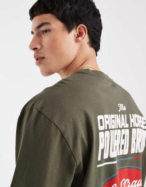Levi's T-shirt z długim rękawem i nadrukiem w kolorze khaki - view 1