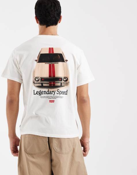 Levi's T-shirt z nadrukiem, luźny krój, biały - view 1