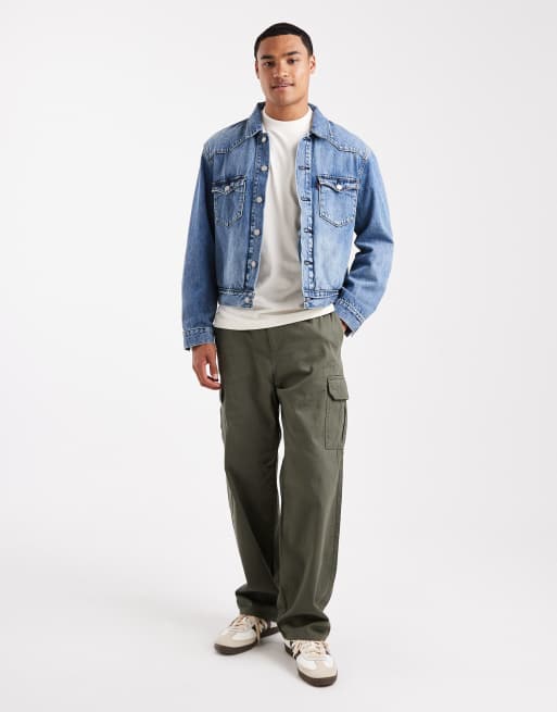 Levi's – T3 – Truckerjacka i denim med cowboystil och mellanljus tvätt, 2 av 5