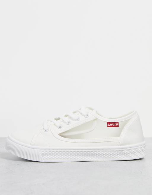 Levis white canvas shoes online