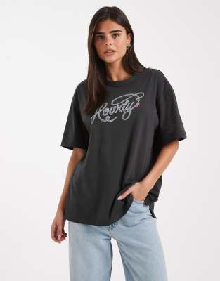Levi's - Tabor - T-Shirt in Schwarz mit Western-Print