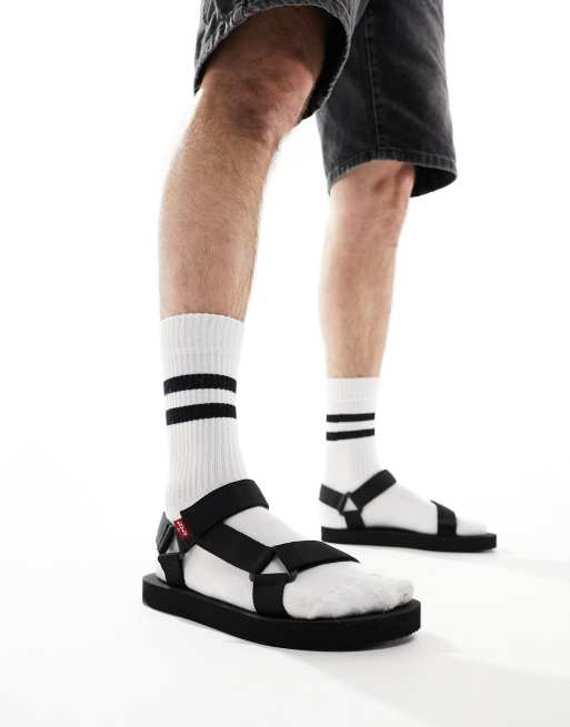Levi's - Tahoe - Sandalen met logo in zwart