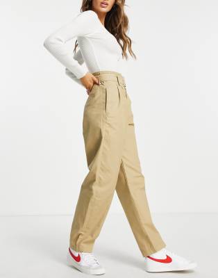 tailored high loose taper women's pants