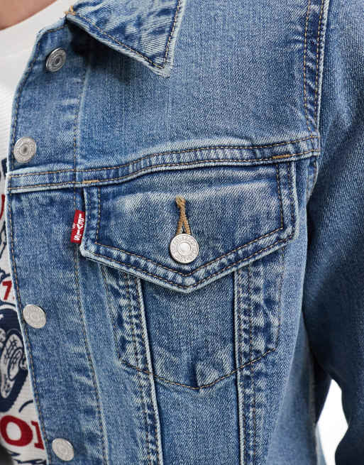 Levi’s denim tailored jacket single Slim Tailored Trucker Jacket - Medium Wash | Levi's® US