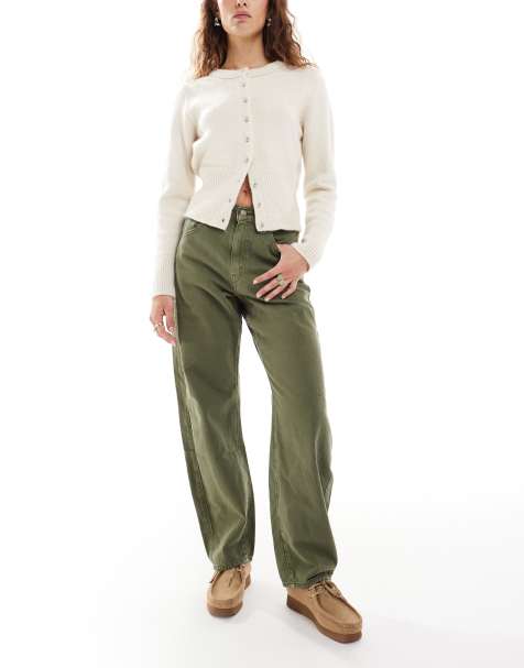 Levi's – Taliowane jeansy z baryłkowymi nogawkami w kolorze khaki - view 1