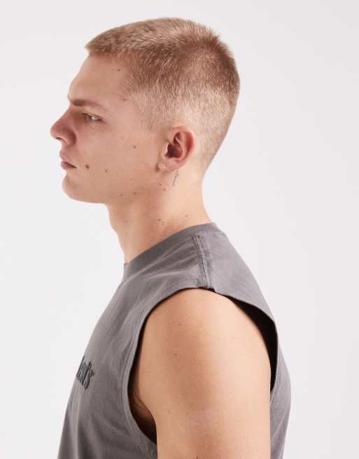 Levi's - Tanktop met logo in antracietgrijs, 5 van 5