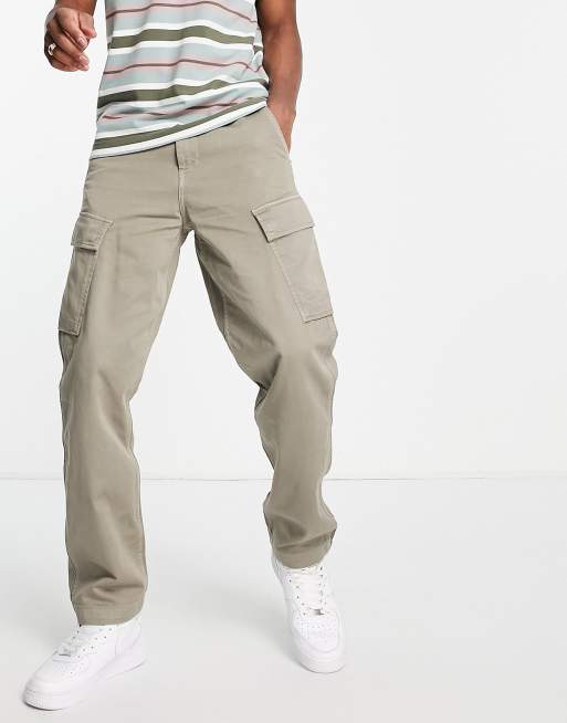 Levi's tapered cargos in khaki | ASOS