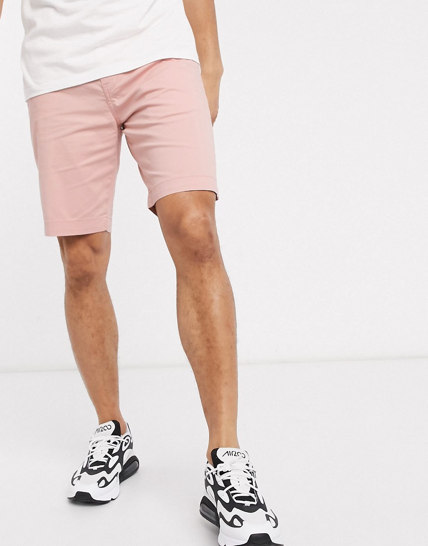 Levi's tapered fit chino shorts in rose tan lightweight twill-Pink