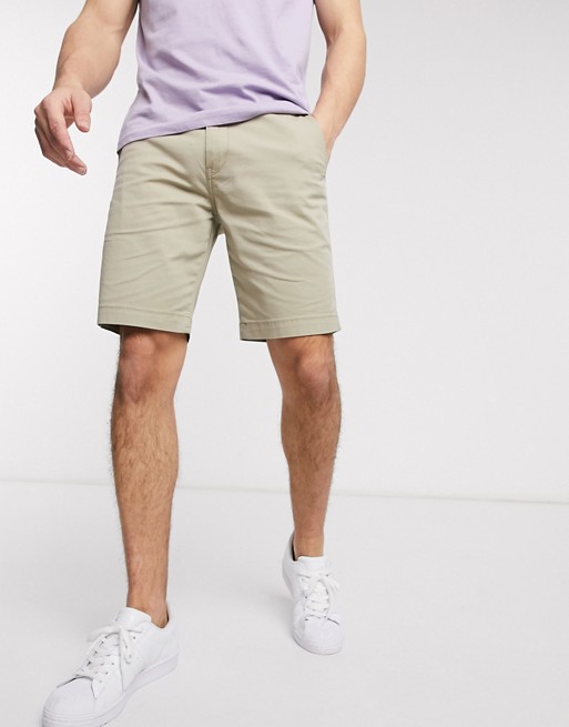 Levi's tapered fit chino shorts in true chino beige lightweight twill