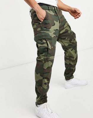 Levi's tapered wave camo cargo trousers 
