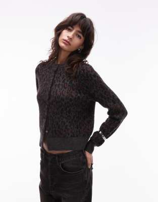 Levi's Levi's Tara knitted cardigan in leopard-Brown