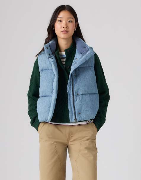 Levi's Tate bubble vest in blue - view 1