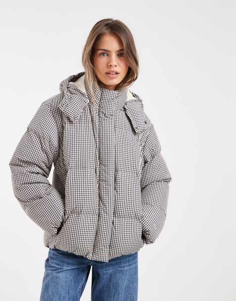 Levi's Tate Micro-Karo-Steppjacke in Schwarz - view 1