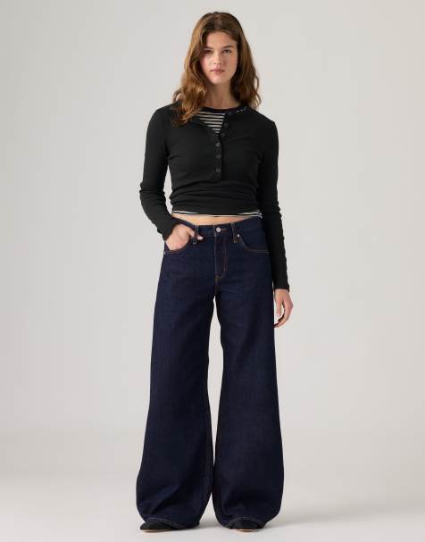 Levi's Teardrop wide leg jeans in dark blue - view 1