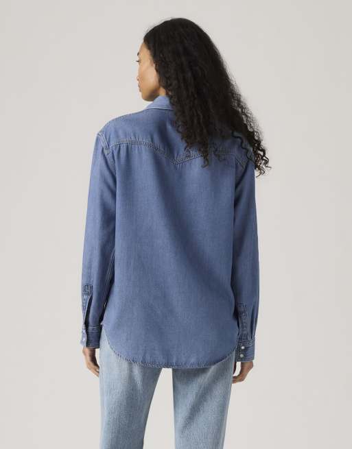 Levi's Teodora camicia western blu, 2 di 4